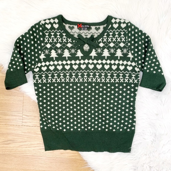 Hell Bunny Sweaters - Hell Bunny for ModCloth Rockabilly Holiday Sweater